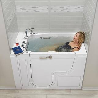 Ella TransferXXXL 55 in. x 36 in. Acrylic Walk-In Whirlpool Bathtub in White 5 Piece Fast Fill Faucet LHS 2 in. Dual Drain OLA3655H5PL