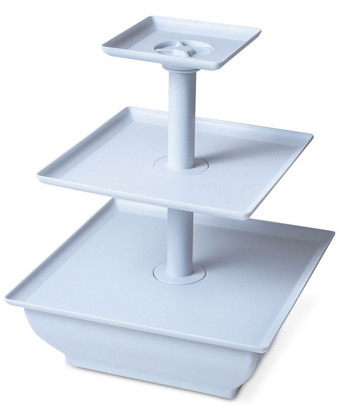 Trademark Global Three Tier Cupcake Dessert Stand Tray by Chef Buddy 12.5 x 10 x 10