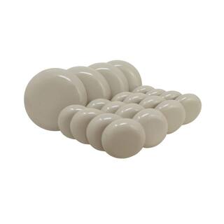 Everbilt (16) 1 in. and (4) 1-34 in. Beige Round Self-Adhesive Plastic Heavy Duty Furniture Slider for Carpeted Floors (20-Pack) 4760144EB