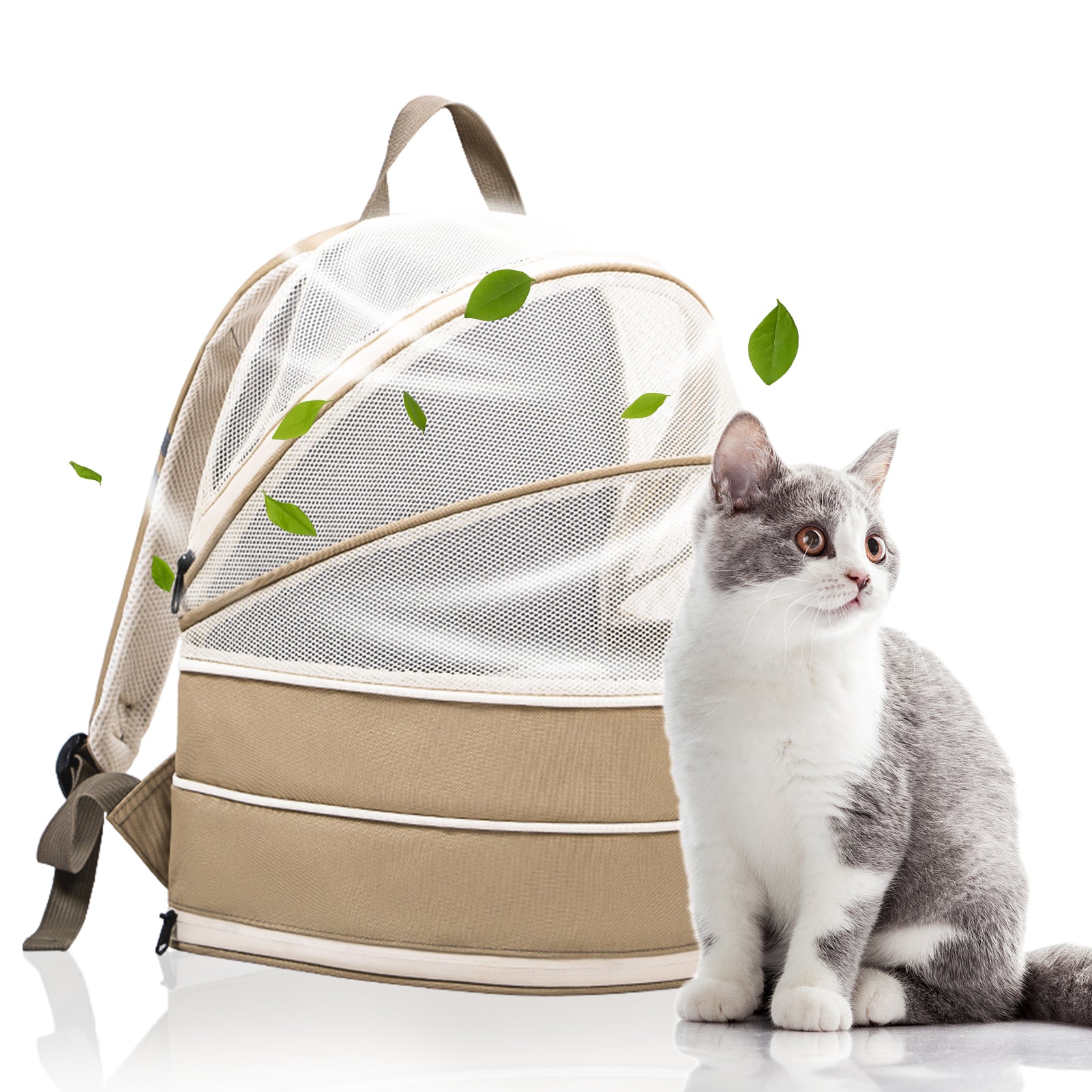 Foldable Cat Backpack Carrier With Breathable Mesh Pet Travel Bag For Cats And S Dogs Fully Ventilated Lightweight