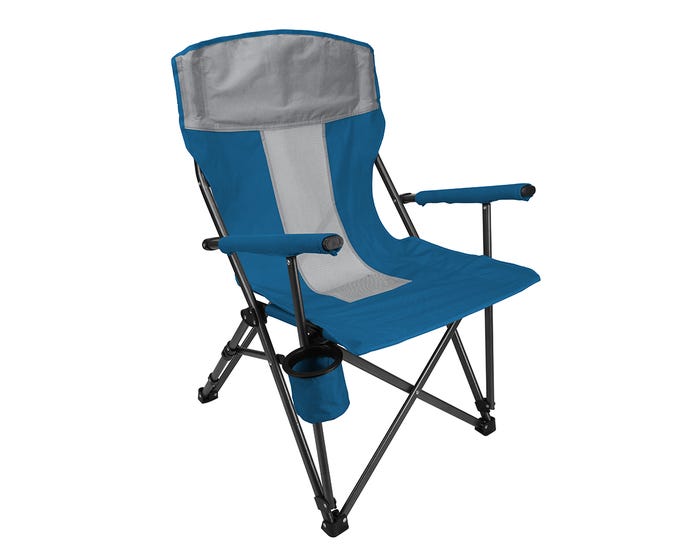 Rural King Hard Arm Folding Chair， Blue - 89-983-0204