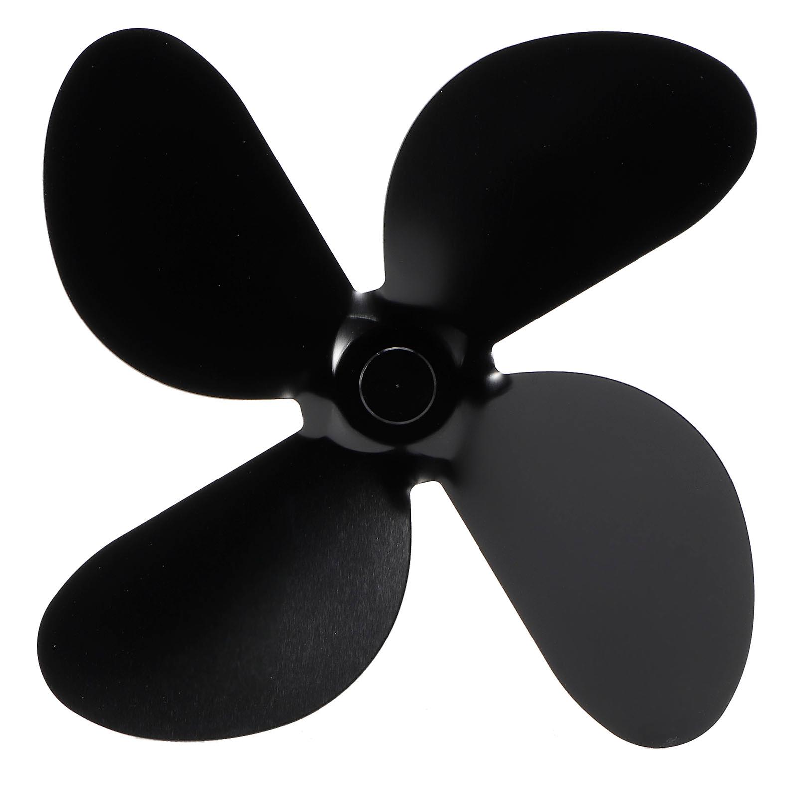 4 Blades Fireplace Fan Blade Stove Fan Blades Replacement Parts Home Stove Accessoriesblack