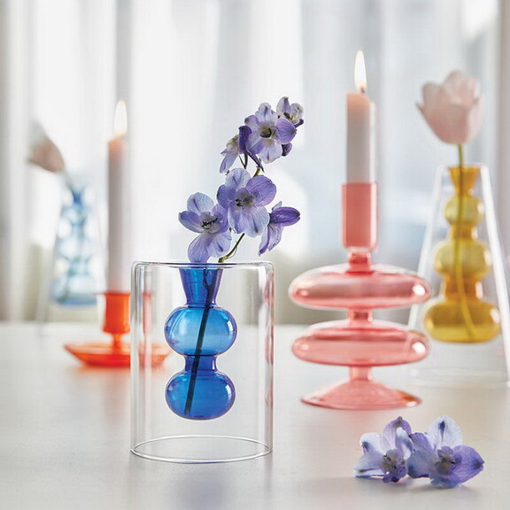 47th   Main DMR459 Cobalt Glass Candleholder