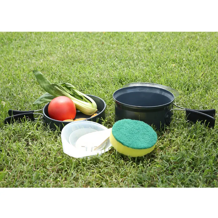 YOUQI Picnic Hiking Utensils Camping Cooking Set Cookware Portable Camp Tool Folding Dinnerware Set