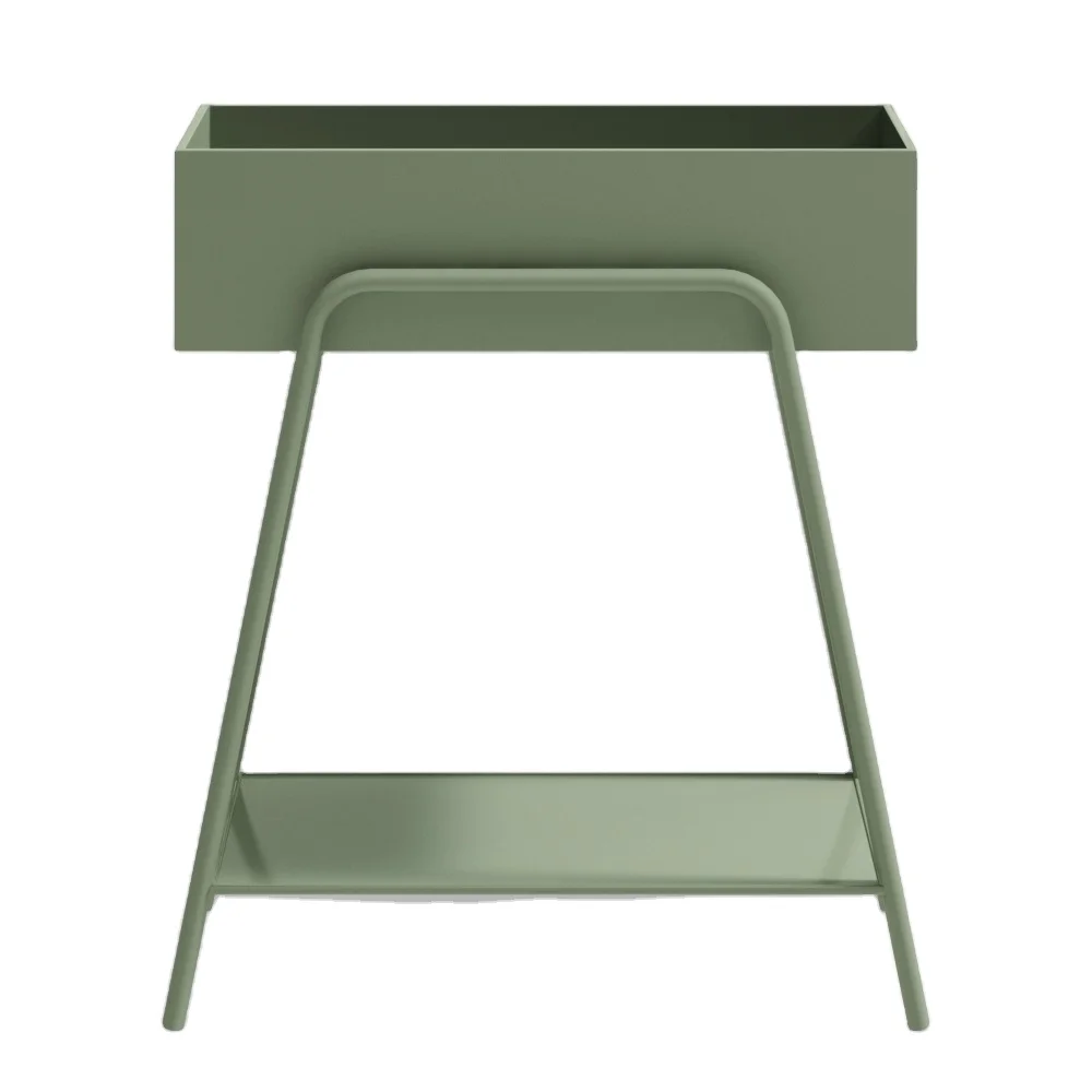 Rectangle Shape Planter metal plant pot stand metal plant stand Home Indoor Outdoor Decor Usage In Wholesale In Green Colour