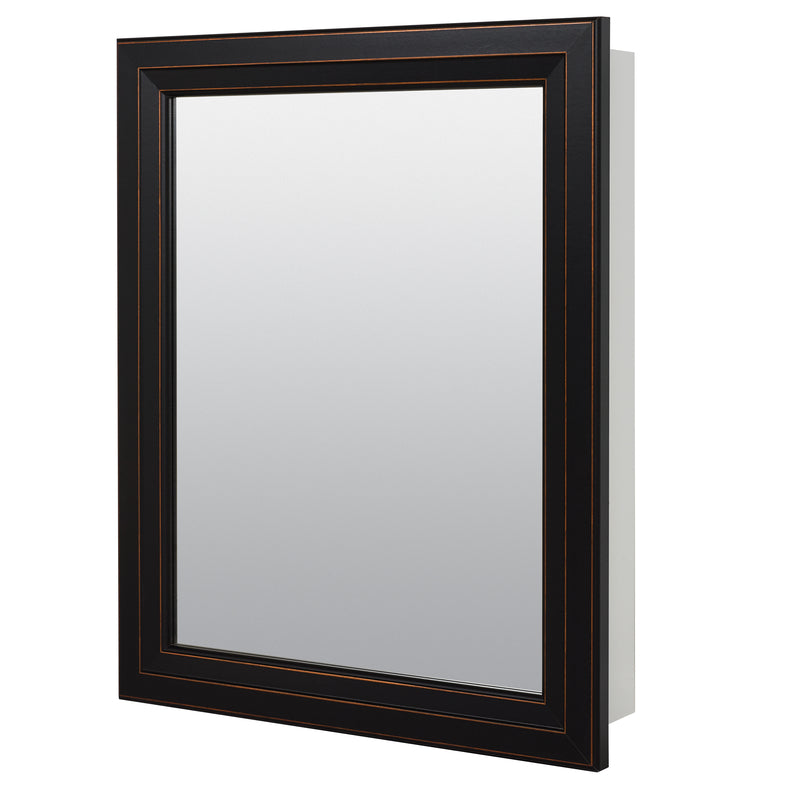 Zenith 30.5 in. H x 24.5 in. W x 5.5 in. D Rectangle Bronze Medicine Cabinet/Mirror