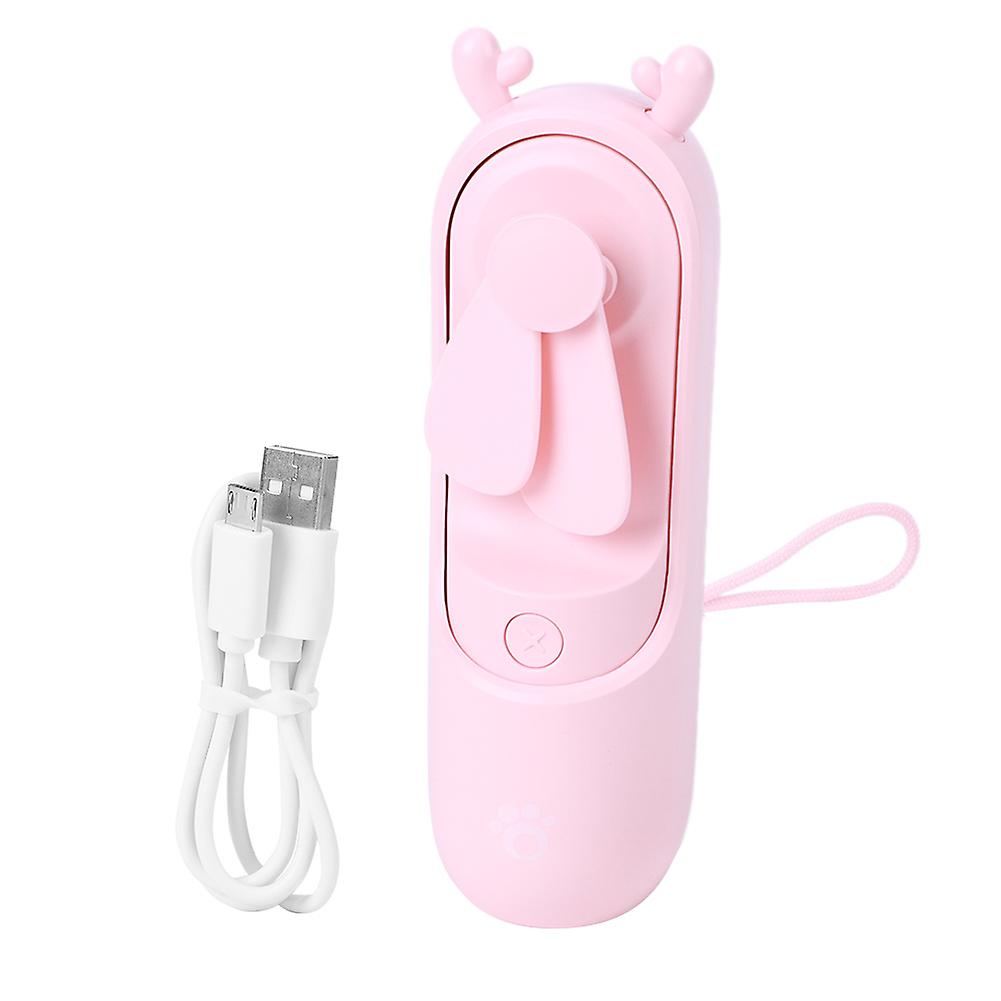 Usb Charging Cute Style Electric Handheld Fan For Office Travelling Camping Hiking Home