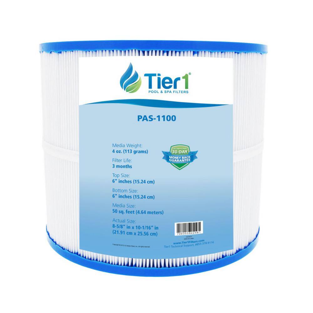 Tier1 8.63 in. x 10.06 in. 100 sq. ft. Filter for R173213590540001561-26 Pool and Spa Cartridge TIER1-PAS-1100