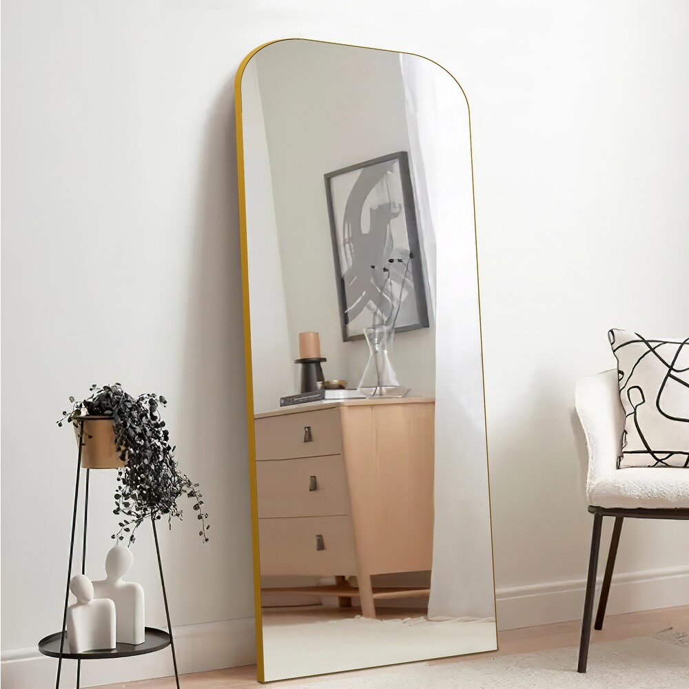 Iron Arch Top Bathroom Mirror Full Length Wall Mirror