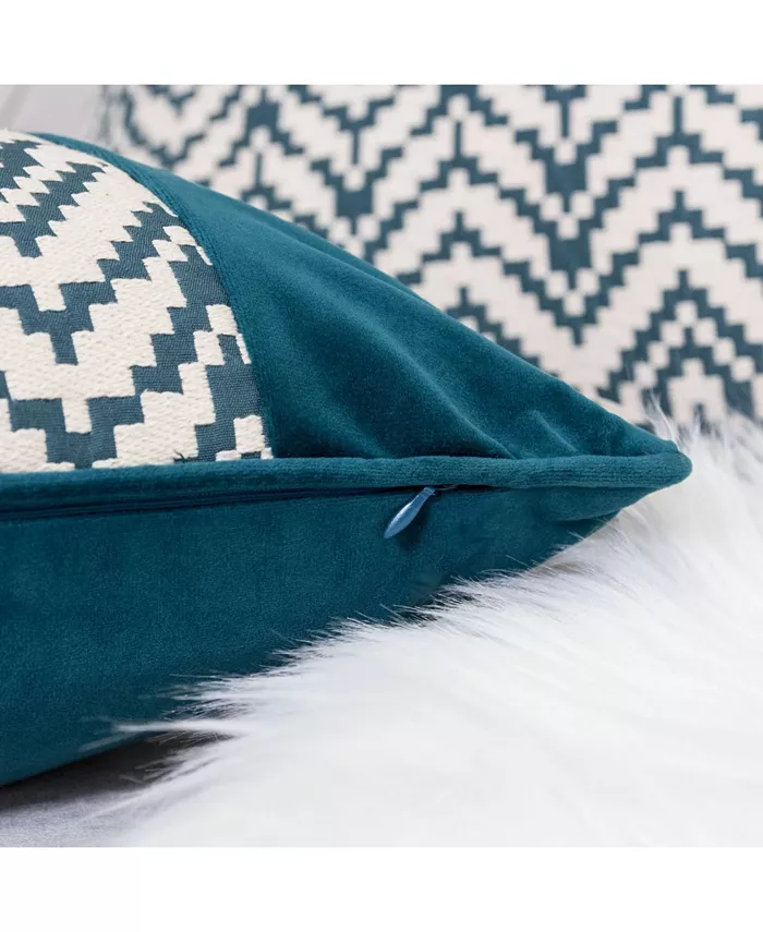 Homey Cozy Hannah Chevron Bow Throw Pillow