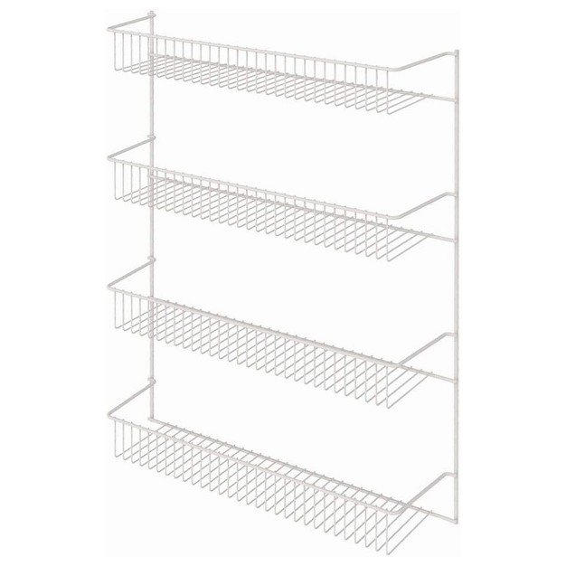 Closetmaid 4 tier Rectangular Door Mount Or Wall Mount Rack Organizer For Home Garage Or Kitchen Storage Organization White