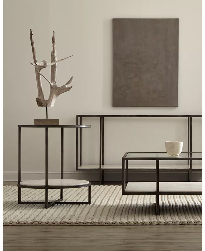 Bernhardt Harlow Metal Rectangular Cocktail Table