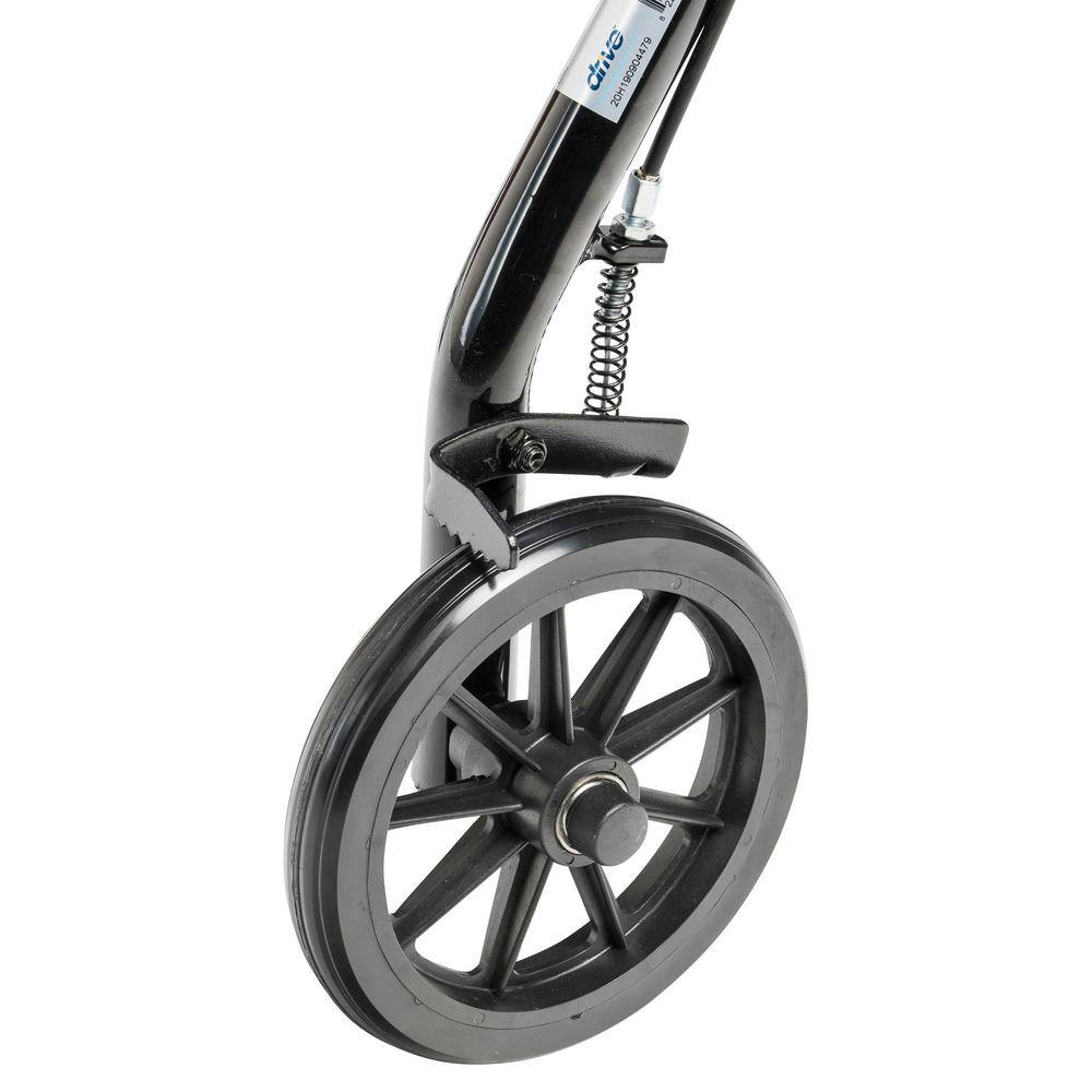 Drive Medical Rollator Rolling Walker with 6 in. Wheels Fold Up Removable Back Support and Padded Seat Black r726bk