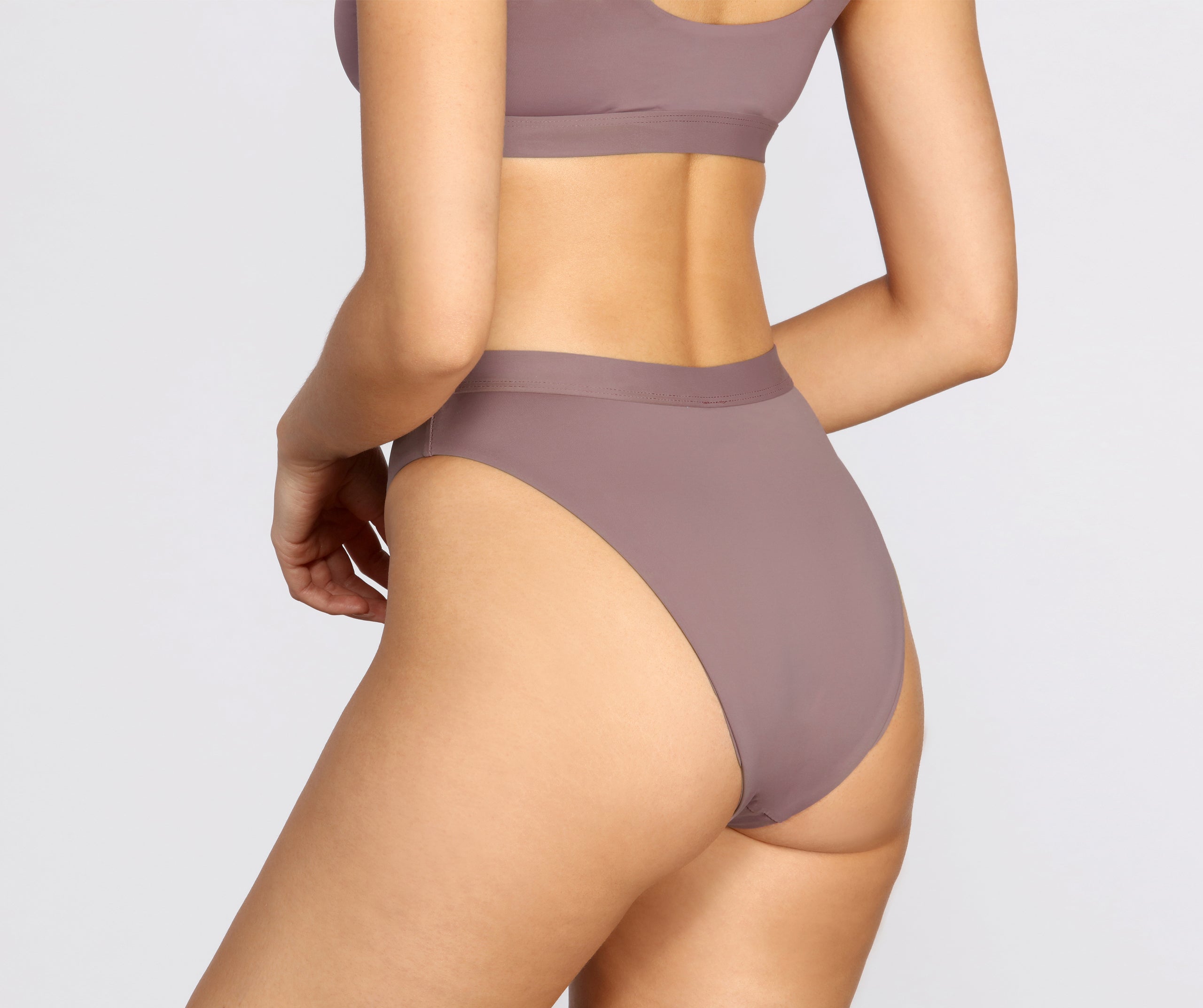 Minimal High Waist Swim Bottoms