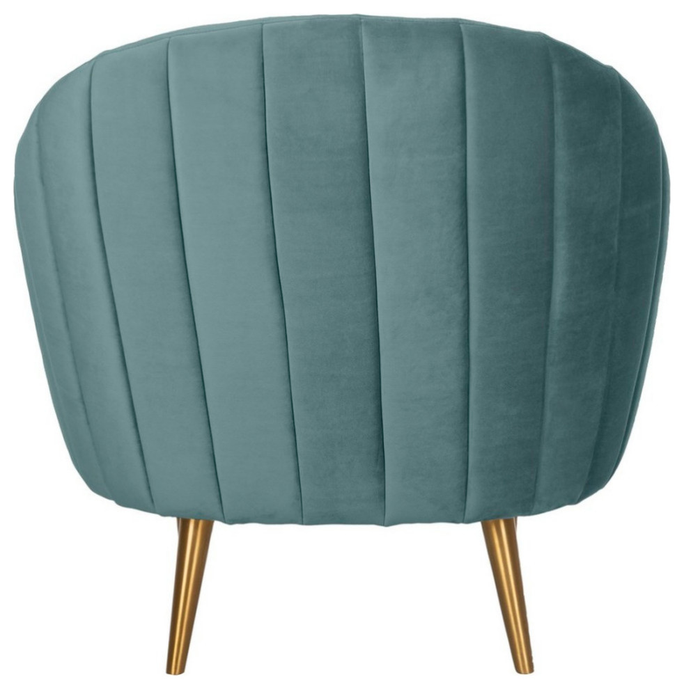 Kasia Channel Tufted Tub Chair Seafoam   Midcentury   Armchairs And Accent Chairs   by V.S.D Furniture  Houzz