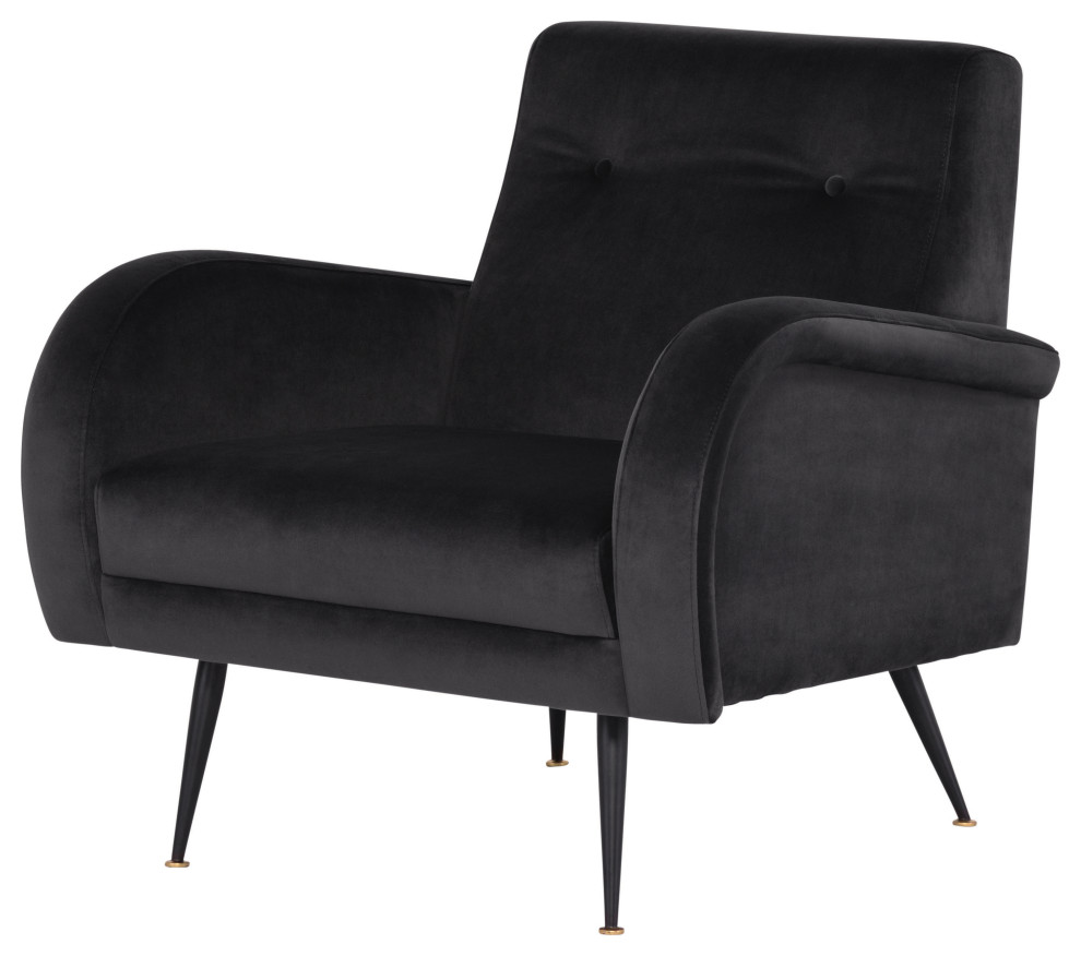 Hugo Shadow Gray Occasional Chair   Midcentury   Armchairs And Accent Chairs   by Nuevo  Houzz