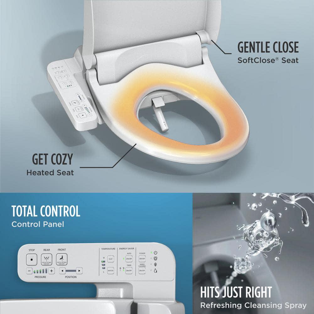 TOTO A2 Washlet Electric Heated Bidet Toilet Seat for Elongated Toilet in Cotton White