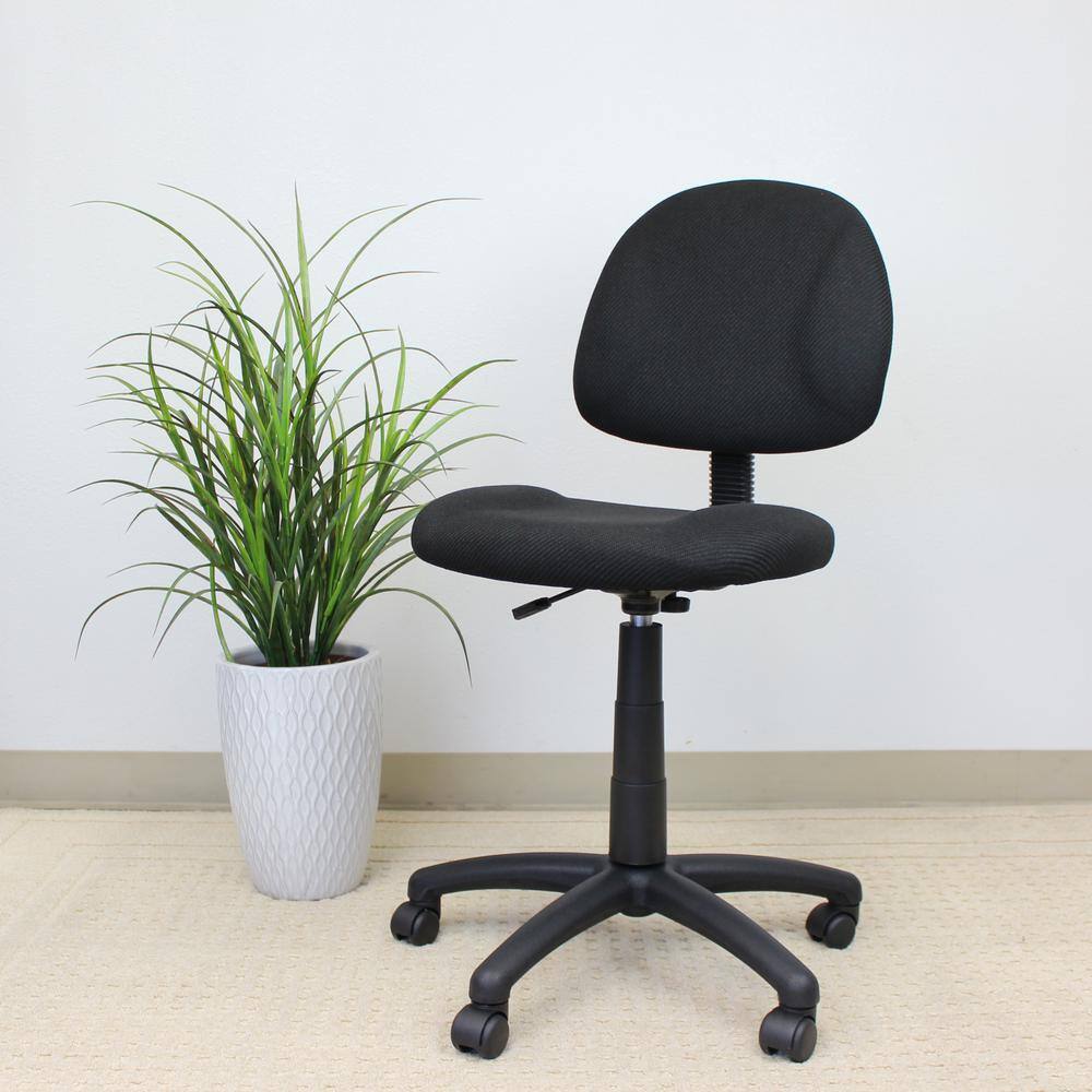 BOSS Office Products HomePRO 25 in. Wide Black Armless Task Chair B315-BK