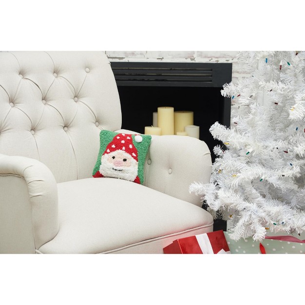 C amp f Home Santa Hooked Throw Pillow