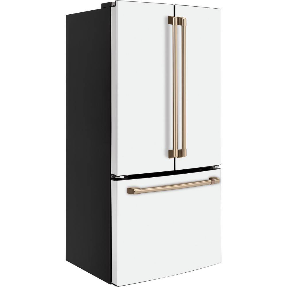 Cafe 18.6 cu. ft. French Door Refrigerator in Matte White Fingerprint Resistant Counter Depth and ENERGY STAR CWE19SP4NW2