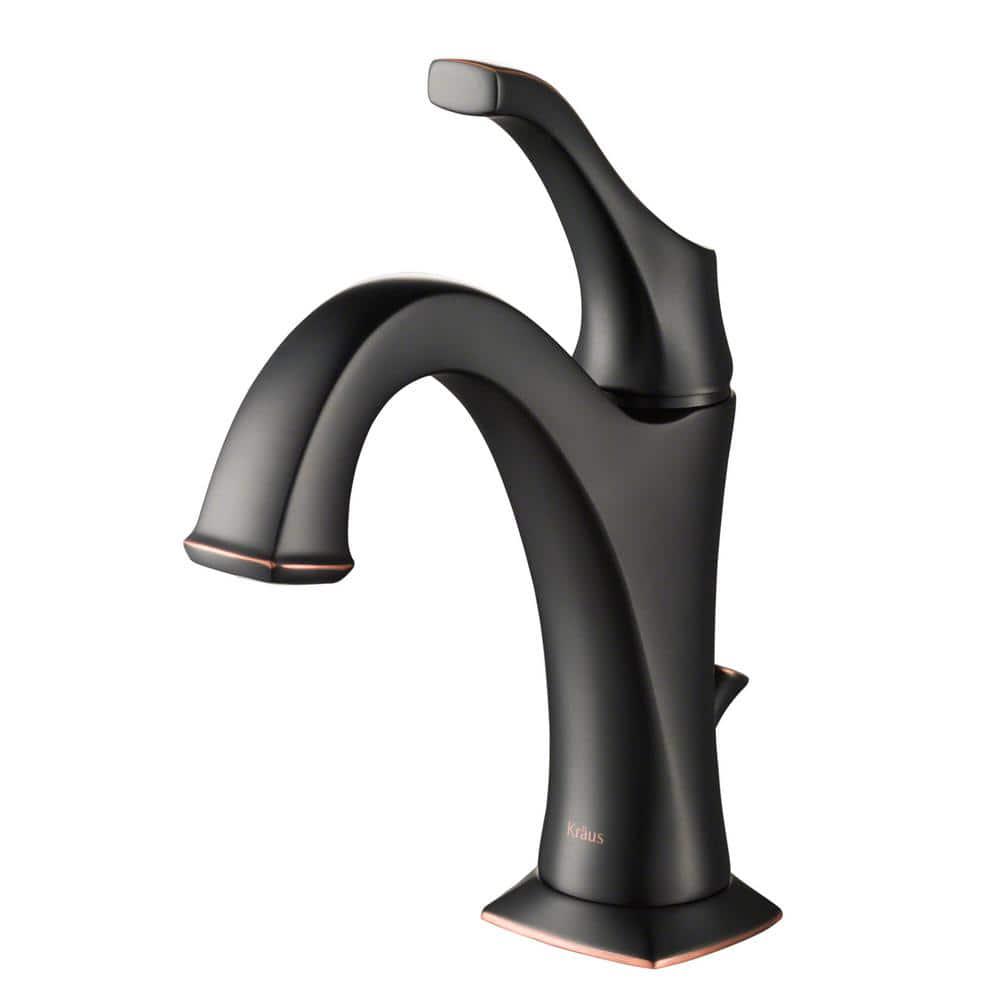 KRAUS Arlo Single Hole Single Handle Bathroom Faucet in Oil Rubbed Bronze