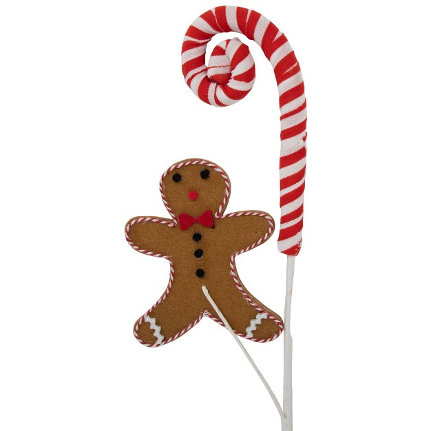 Gingerbread And Candy Cane Swirls Christmas Spray