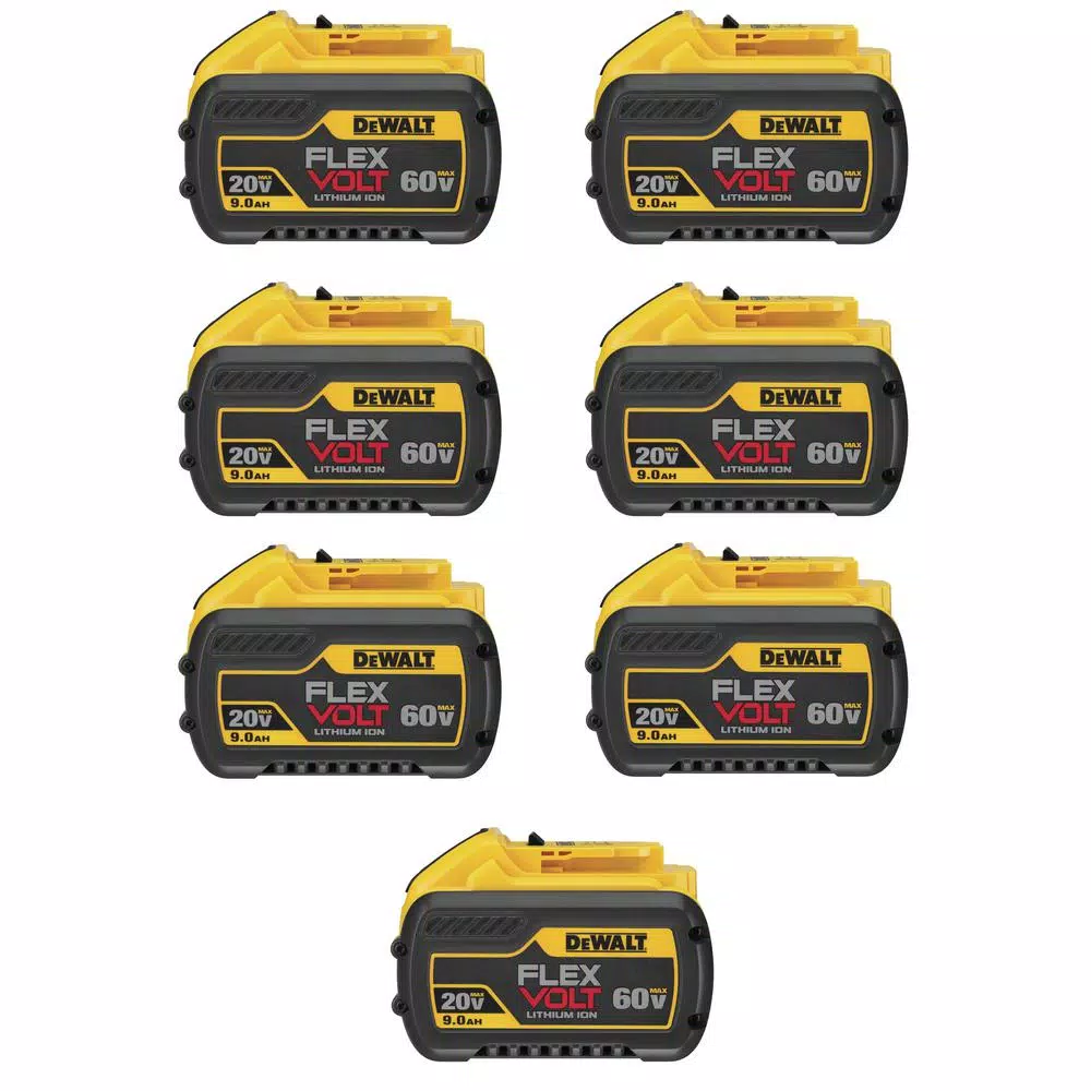 DEWALT FLEXVOLT 20-Volt/60-Volt MAX Lithium-Ion 9.0Ah Battery Pack (7-Pack) and#8211; XDC Depot