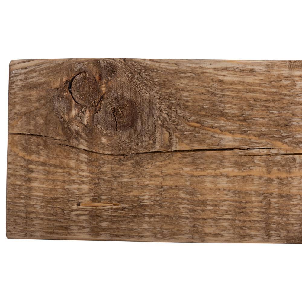 Dogberry Collections Solid Timber 48 in. x 6 in. Aged Oak Mantel m-sold-4806-agok-none