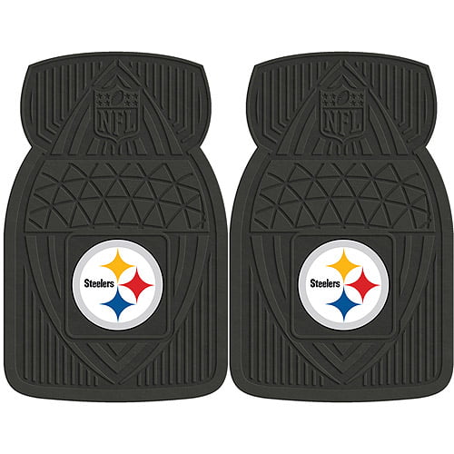 NFL 2-Piece Heavy-Duty Vinyl Car Mat Set， Pittsburgh Steelers - Sports Licensing Solutions