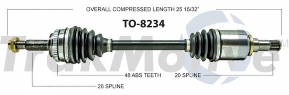 WONH TO8234 Wonh TO 8234 CV Axle Shaft