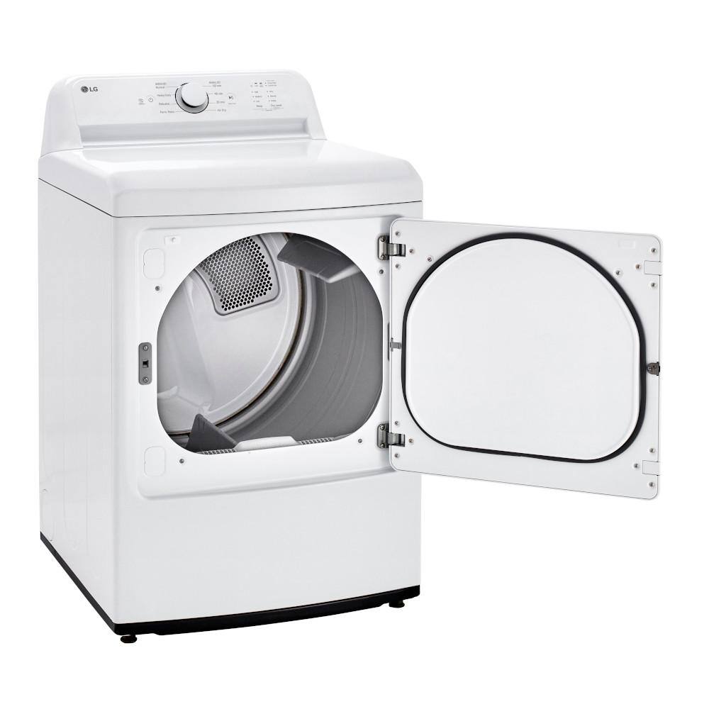 LG 7.3 cu. ft. Ultra Large High Efficiency Gas Dryer in White DLG6101W