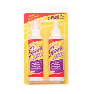 Sparkle Flat Screen and Monitor Cleaner Twin Pack with Micro-Fiber Shammy Cloth 50128