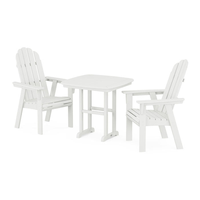 Polywood Vineyard Adirondack 3-Piece Dining Set in Vintage Finish PWS1229-1-V