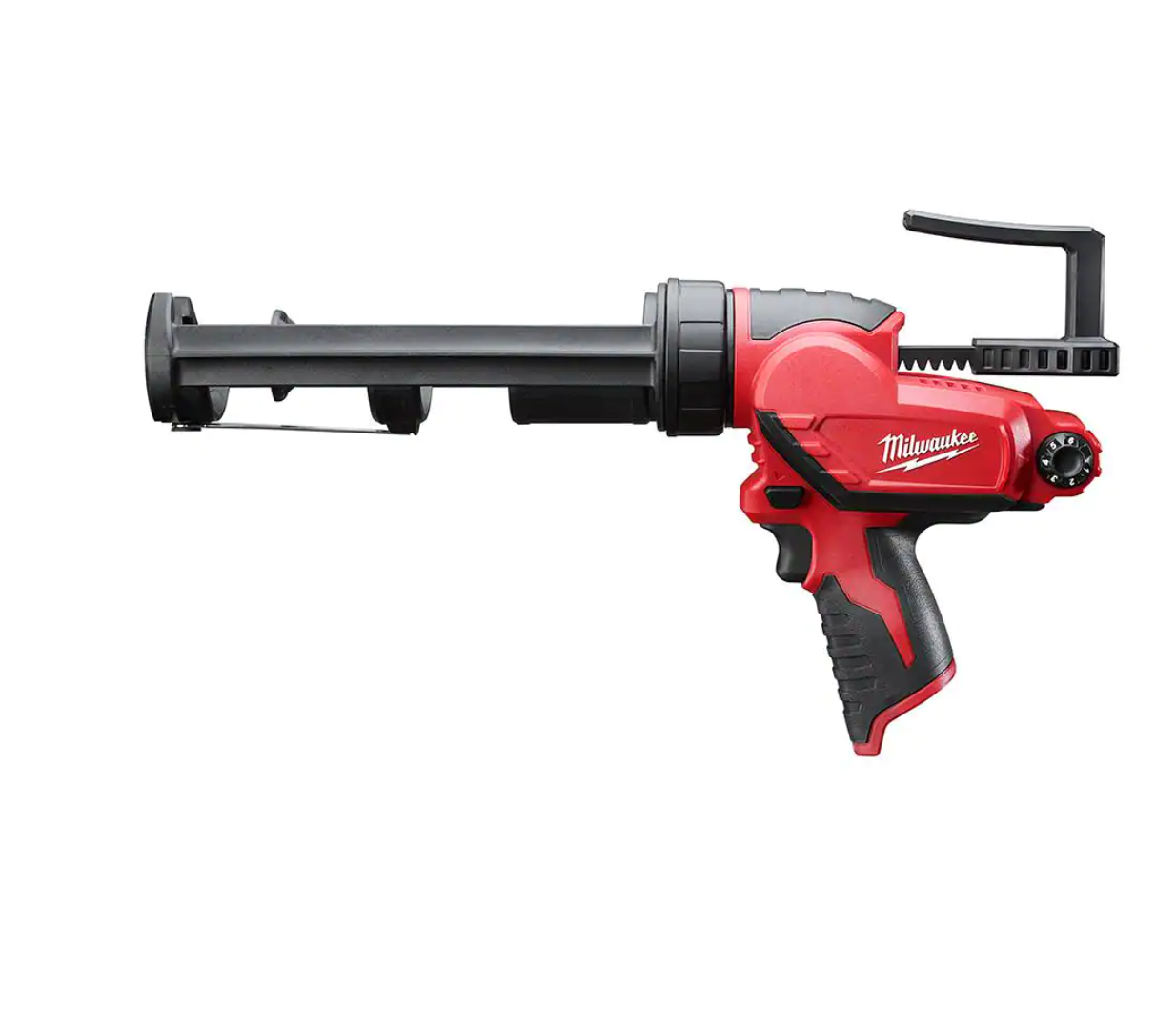 Milwaukee 2415-20-2441-20-48-11-2460 M12 12V Lithium-Ion Cordless 3/8 in. Right Angle Drill with 10 oz. Caulk and Adhesive Gun and 6.0 Ah XC Battery Pack