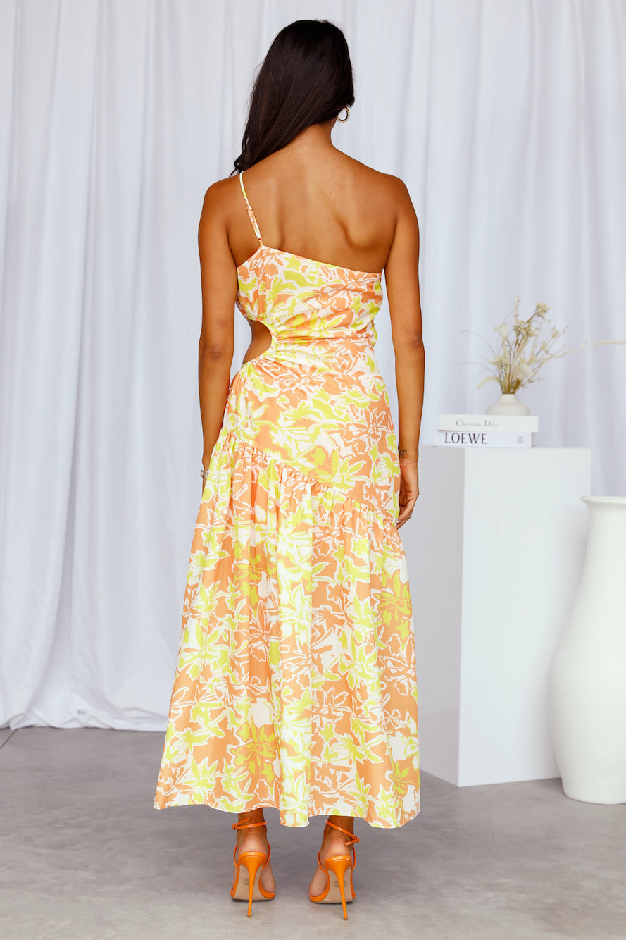 Effloresce Midi Dress Yellow