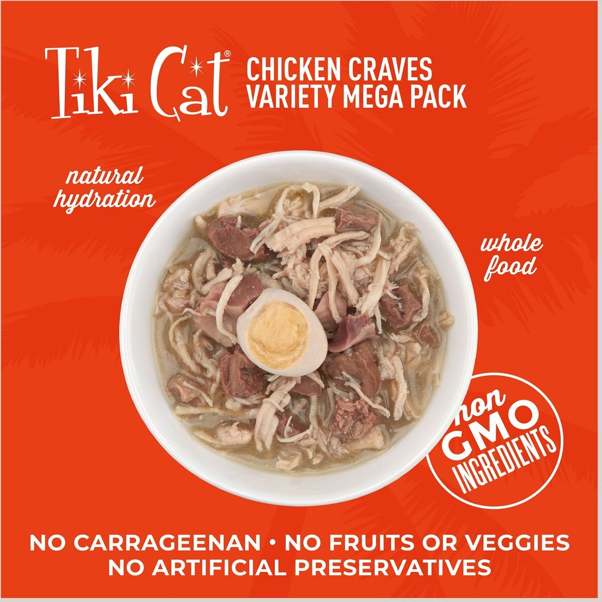 Tiki Cat Chicken Craves Variety Pack Grain-Free Wet Cat Food， 2.8-oz， case of 36