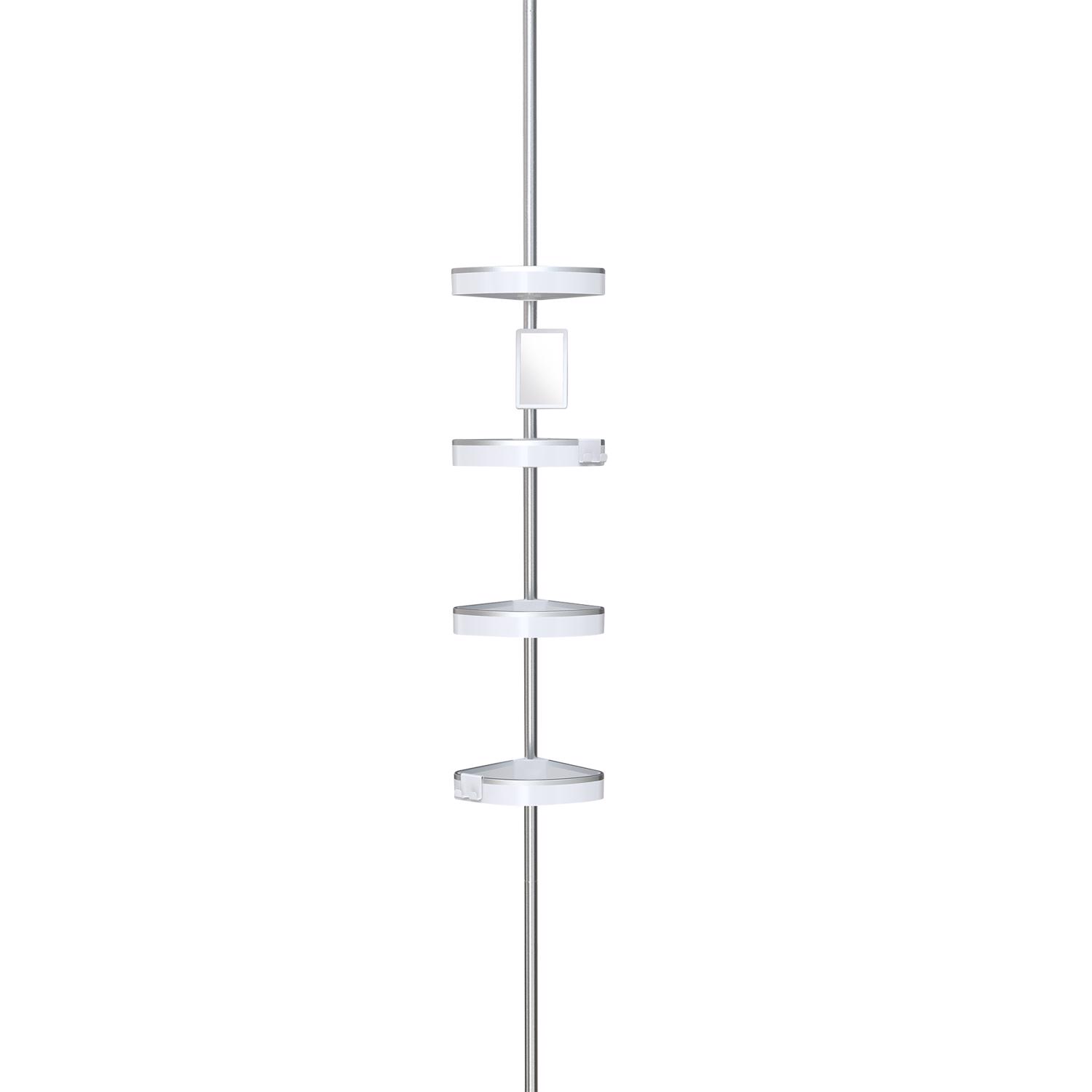 Better Living HiRISE 108 in. H X 8 in. W X 10.63 in. L White Tension Shower Caddy