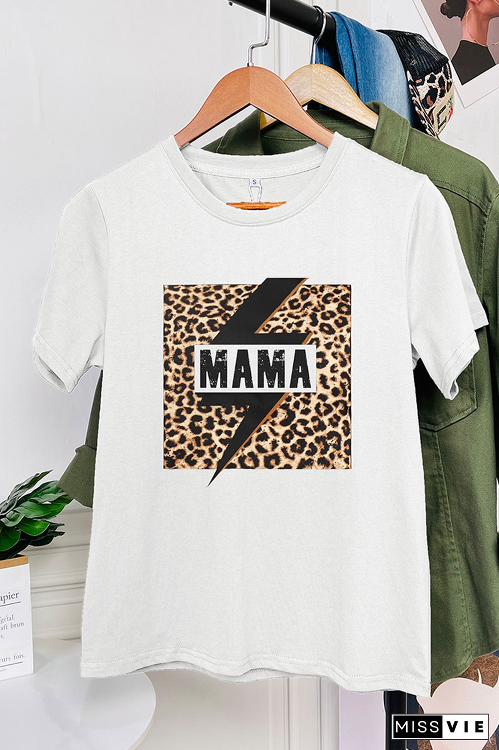 MAMA lightning Short Sleeve Graphic Tee Wholesale