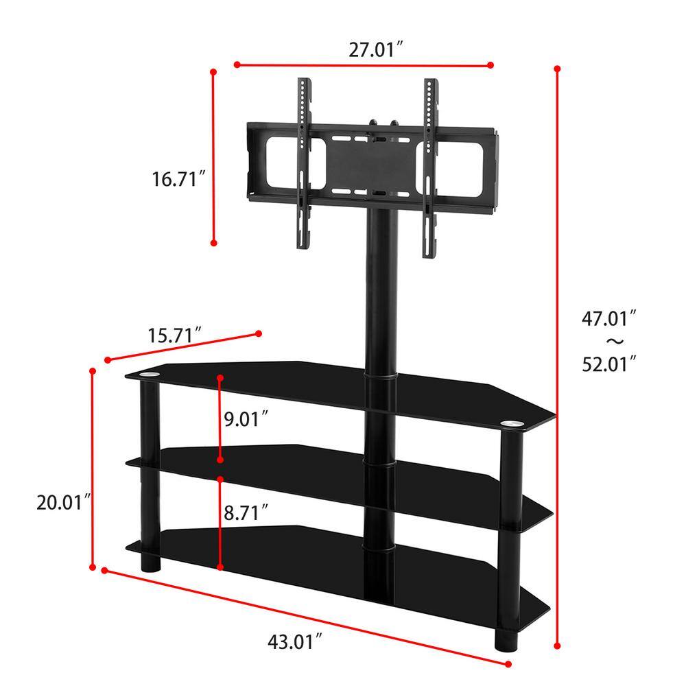 Large Tabletop TV Stand Mount with 45 Swivel For 35-65 in TV chuchu-XB360