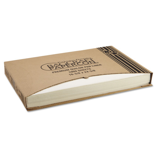 Bagcraft Grease-Proof Quilon Pan Liners， 16.38 x 24.38， White， 1，000 Sheets/Carton (030001)