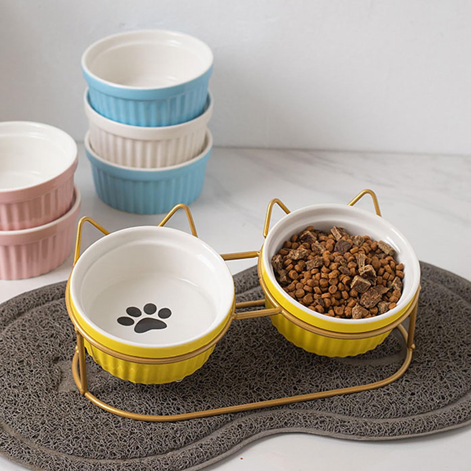 Cat Bowls Raised Iron Stuble Elevated