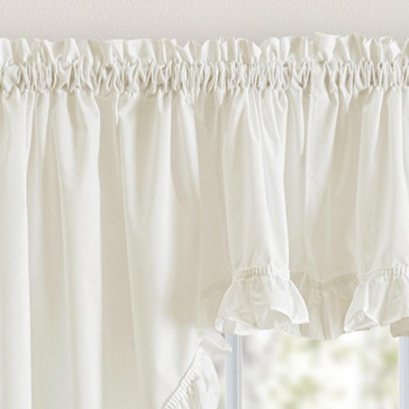 Ellis Home Classic Narrow Ruffle Rod Pocket Swag Curtain Panel