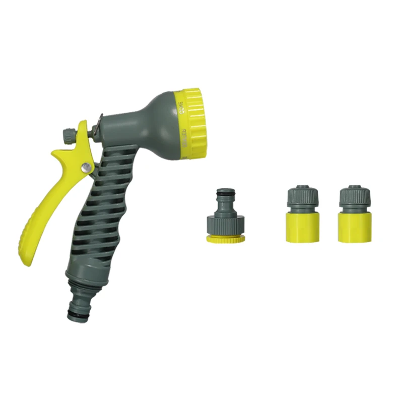 Hot Sale Expandable Garden Hose Spray Gun Plastic 7 Function Spray Modes Garden Hose Nozzle Water Gun Set Factory supply of good