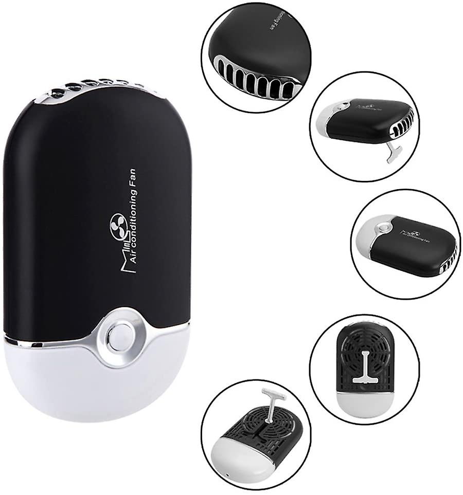 Mini Pocket Usb Charging Fan With Nail Dryer Function (black)