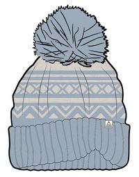 Lodge Recycled Bobble Hat - Blue Fog