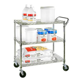 Seville Classics Industrial All-Purpose Utility Cart NSF Listed SHE18304BZ