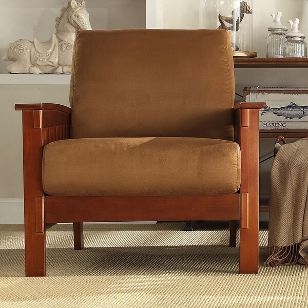 Hills Mission-Style Oak Accent Chair by iNSPIRE Q Classic