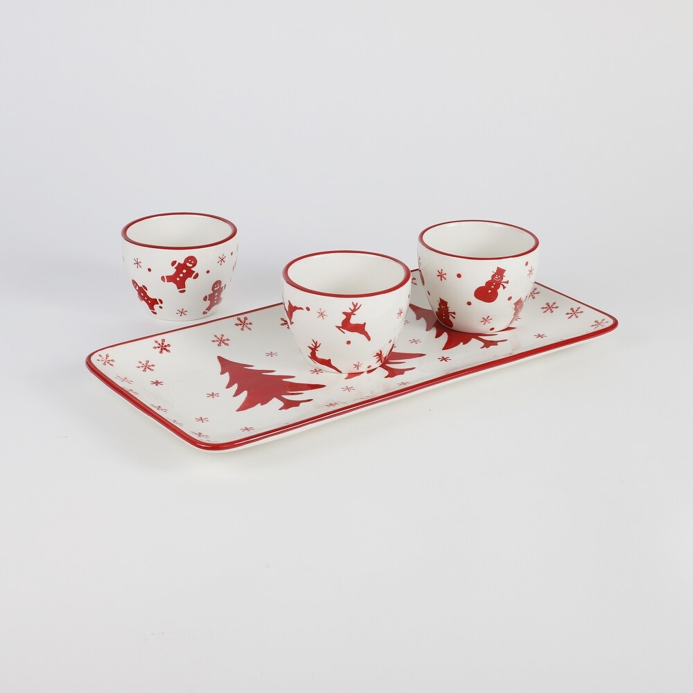 Euro Ceramica Winterfest Holiday Entertaining Set