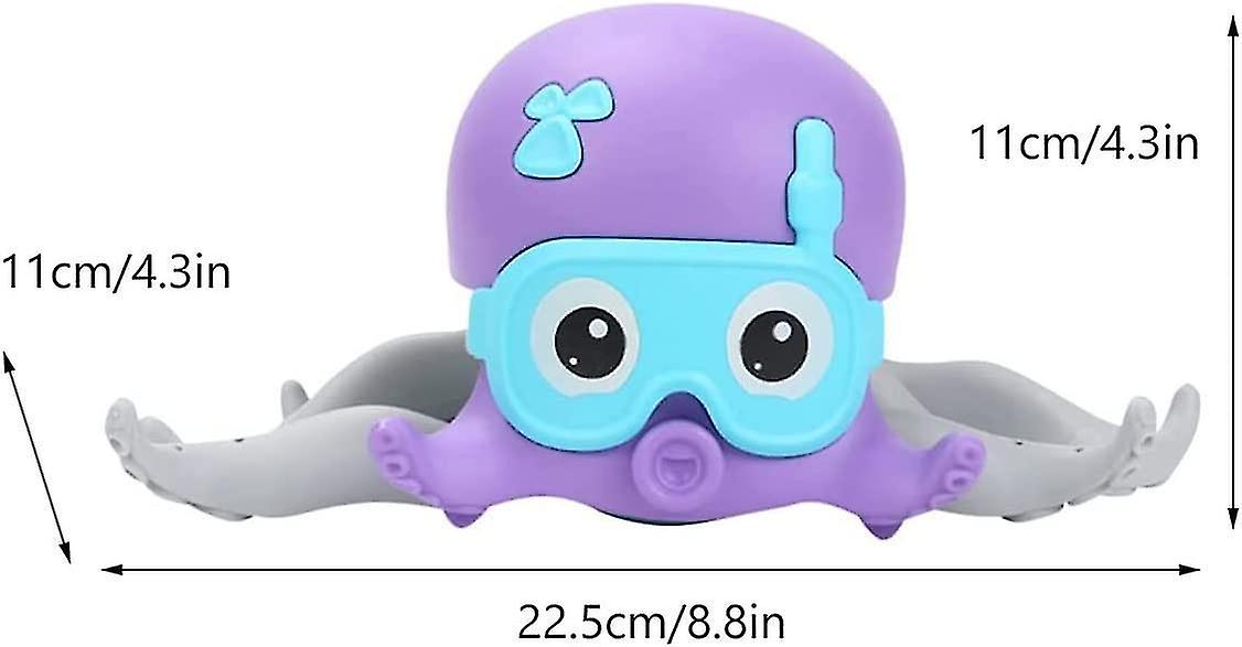 2pcs Baby Crawling Toy， Wind-up Octopus Toy， Crawling Octopus Floating Wind-up Bath Toys， Floating O