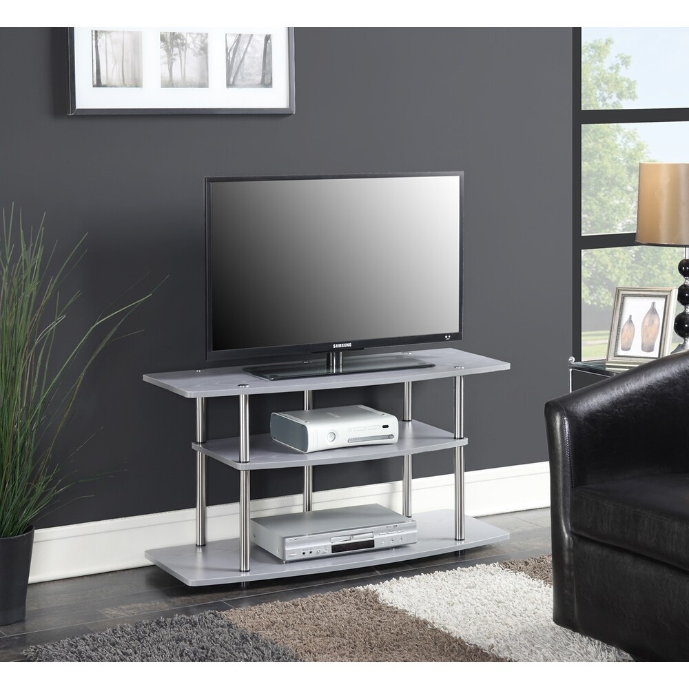 Convenience Concepts Designs2Go No Tools 46 inch 3 Tier Wide TV Stand